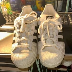 Adidas Superstar White with Black Stripes